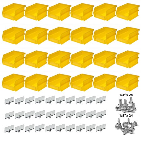 Triton Products Polypropylene Bin Kit, Yellow, Polypropylene, 4.125 in. W, 3 in. H BK-210